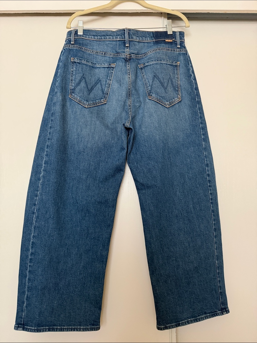MOTHER Wide-Leg Jeans in Classic Blue - Picture 7 of 9
